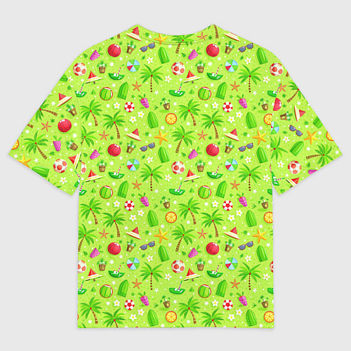 Мужская футболка оверсайз Обезьяна с гитарой летний вайб / 3D-принт – фото 2