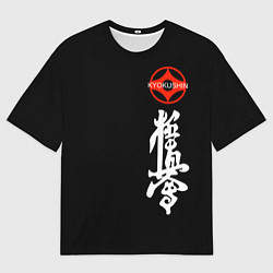 Футболка оверсайз мужская Карате кёкусин логотип, цвет: 3D-принт