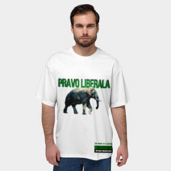 Футболка оверсайз мужская Право либерала, цвет: 3D-принт — фото 2