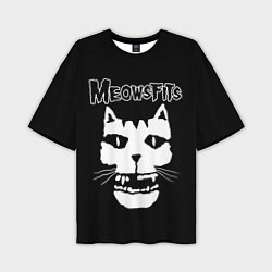 Мужская футболка оверсайз Misfits - Meowsfits