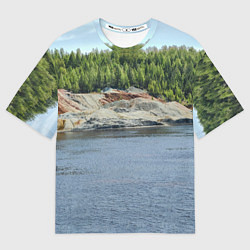 Футболка оверсайз мужская Троицко-байновское месторождение глины, цвет: 3D-принт