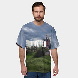 Футболка оверсайз мужская Торопец Корсунско-Богородский собор, цвет: 3D-принт — фото 2