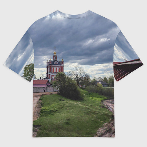 Мужская футболка оверсайз Торопец Корсунско-Богородский собор / 3D-принт – фото 2