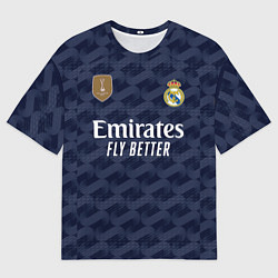 Футболка оверсайз мужская Мбаппе Реал Мадрид форма гостевая, цвет: 3D-принт