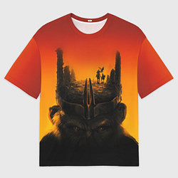 Футболка оверсайз мужская Планета обезьян постер, цвет: 3D-принт