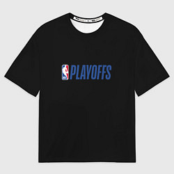 Футболка оверсайз мужская NBA playoffs, цвет: 3D-принт
