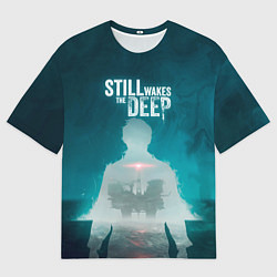Футболка оверсайз мужская Still wakes the deep силуэт, цвет: 3D-принт