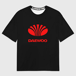 Футболка оверсайз мужская Daewoo red logo, цвет: 3D-принт