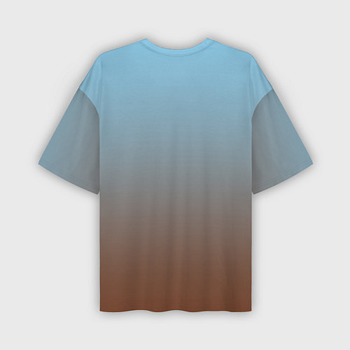 Мужская футболка оверсайз Текстура градиент / 3D-принт – фото 2
