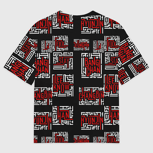 Мужская футболка оверсайз Stray Kids group / 3D-принт – фото 2