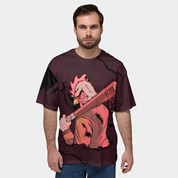 Футболка оверсайз мужская Хотлайн Майами - Джекет, цвет: 3D-принт — фото 2