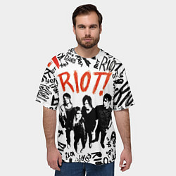 Футболка оверсайз мужская Paramore - riot, цвет: 3D-принт — фото 2