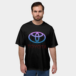 Футболка оверсайз мужская Toyota neon steel, цвет: 3D-принт — фото 2
