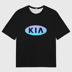 Мужская футболка оверсайз KIA logo neon