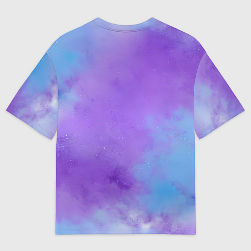 Мужская футболка оверсайз Фиолетовый космический туман / 3D-принт – фото 2