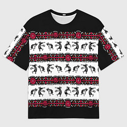 Мужская футболка оверсайз Кокопелли индейцев хайда