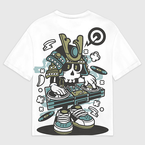 Мужская футболка оверсайз Dj самурай / 3D-принт – фото 2