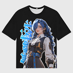 Мужская футболка оверсайз Mushoku Tensei - Рокси тян