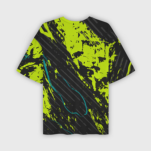 Мужская футболка оверсайз Абстрактный узор с концепцией / 3D-принт – фото 2