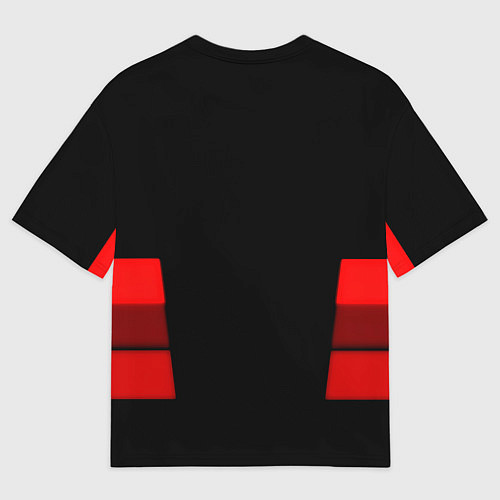 Мужская футболка оверсайз СССР геометрия красный / 3D-принт – фото 2