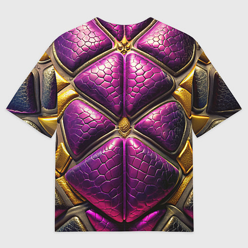 Мужская футболка оверсайз Текстурная кожа в космическом стиле костюма жука / 3D-принт – фото 2