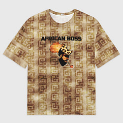 Мужская футболка оверсайз Arican Maps Art