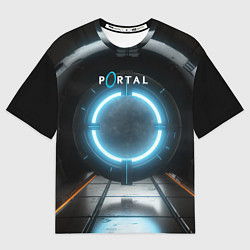 Футболка оверсайз мужская Portal logo game, цвет: 3D-принт