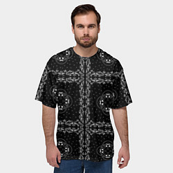 Футболка оверсайз мужская Трефовая масть узор, цвет: 3D-принт — фото 2