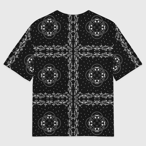 Мужская футболка оверсайз Трефовая масть узор / 3D-принт – фото 2