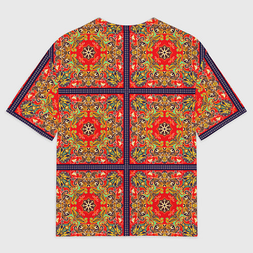 Мужская футболка оверсайз Орнамент пейсли / 3D-принт – фото 2