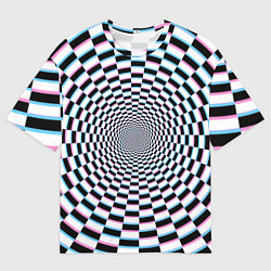 Футболка оверсайз мужская Оптическая иллюзия с погружением, цвет: 3D-принт