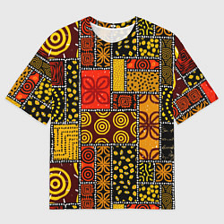 Мужская футболка оверсайз Разноцветный орнамент
