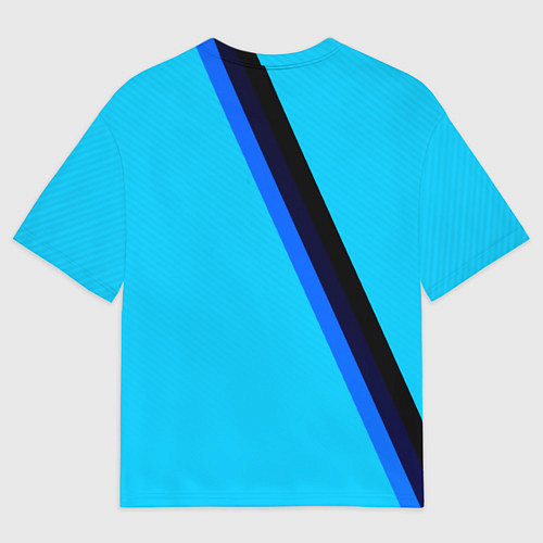 Мужская футболка оверсайз Россия спортивная геометрия / 3D-принт – фото 2