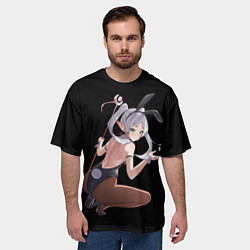 Футболка оверсайз мужская Фрирен: Зайка, цвет: 3D-принт — фото 2