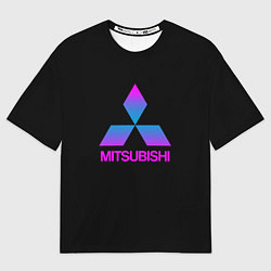 Футболка оверсайз мужская Mitsubishi gradient, цвет: 3D-принт