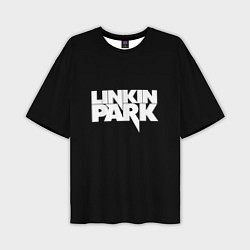 Мужская футболка оверсайз Lnkin park logo white