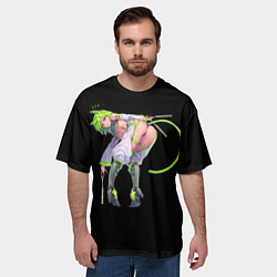 Футболка оверсайз мужская 18 Самурай - аниме, цвет: 3D-принт — фото 2