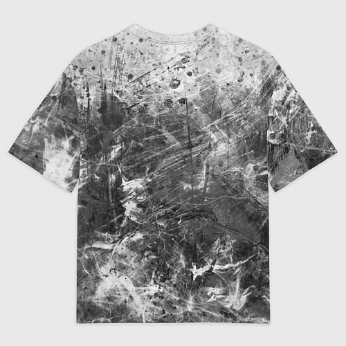 Мужская футболка оверсайз Абстракция - серый дым / 3D-принт – фото 2