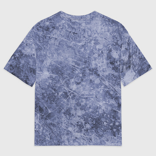 Мужская футболка оверсайз Абстракция - синий лёд / 3D-принт – фото 2