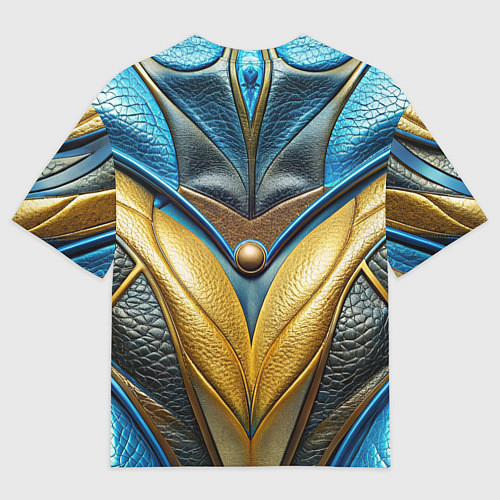 Мужская футболка оверсайз Объемная футуристичная объемная текстура из кожи / 3D-принт – фото 2