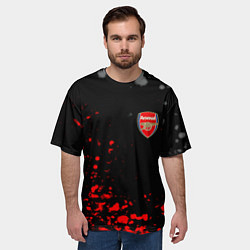 Футболка оверсайз мужская Arsenal spash, цвет: 3D-принт — фото 2