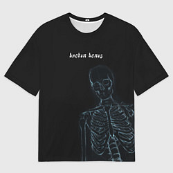 Мужская футболка оверсайз Broken bones
