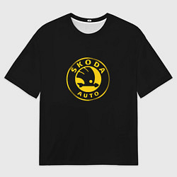 Мужская футболка оверсайз Skoda yellow