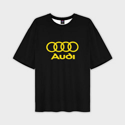 Мужская футболка оверсайз Audi logo yellow