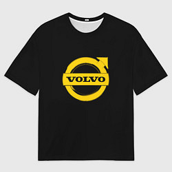 Футболка оверсайз мужская Volvo yellow logo, цвет: 3D-принт