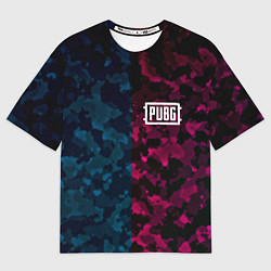 Мужская футболка оверсайз PUBG camo texture