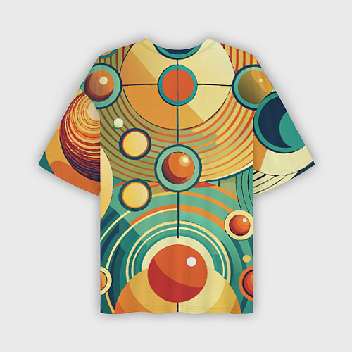 Мужская футболка оверсайз Схема центра вселенной / 3D-принт – фото 2