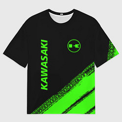 Мужская футболка оверсайз Kawasaki - logo
