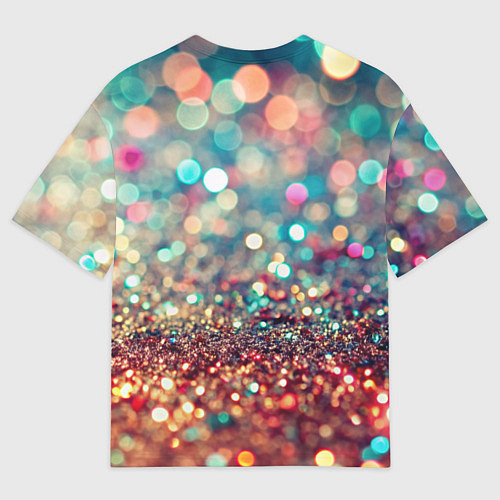 Мужская футболка оверсайз Блестяшки боке / 3D-принт – фото 2