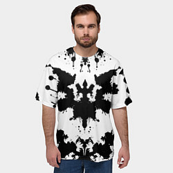 Футболка оверсайз мужская Психоделический тест Роршаха, цвет: 3D-принт — фото 2